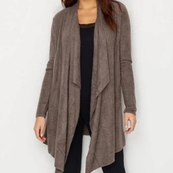 Barefoot Dreams Sweaters - Barefoot Dreams Cozychic Lite Island Wrap Cardigan Style 903 brown